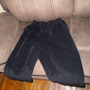 Black textured pants